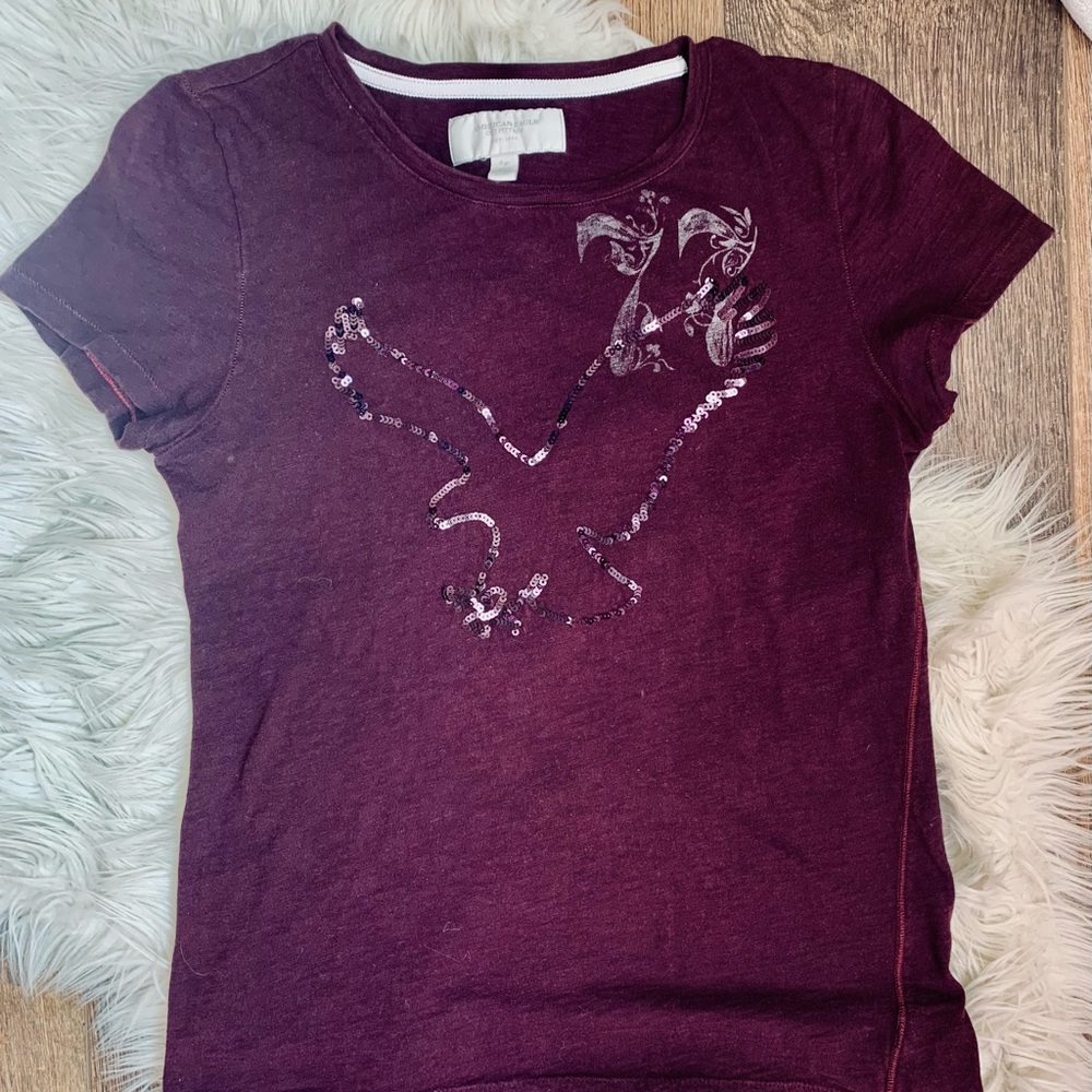 American Eagle Outfitters T-Shirt with Sequin Design